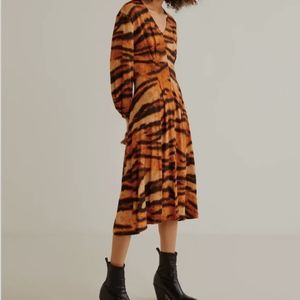 Mango Tiger Print Dress